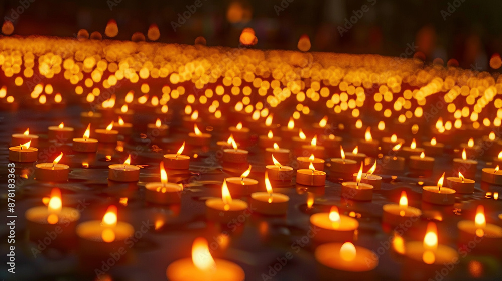 Glowing Remembrance: A Candlelit Vigil Amidst the Darkness Glowing Remembrance: A Candlelit Vigil Amidst the Darkness
