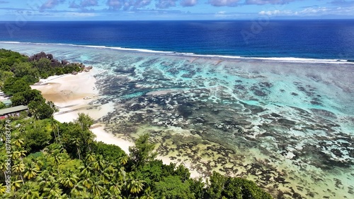 Anse Source D Argent At La Digue Island In Victoria Seychelles. Indian Ocean Beach. Africa Background. La Digue Island At Victoria. Tourism Landscape. Nature Seascape. Outdoors Travel. photo