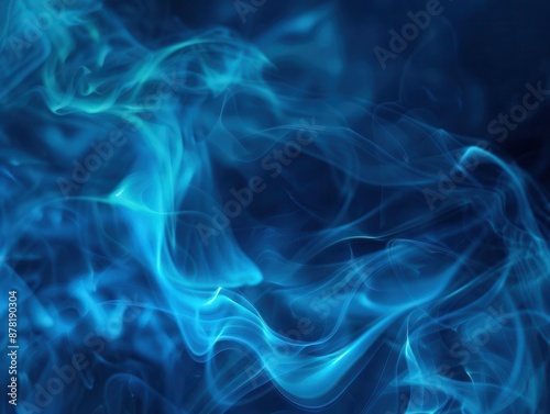 Wallpaper Mural dramatic burst of electric blue smoke against a dark background swirling tendrils create abstract patterns evoking a sense of energy and creativity Torontodigital.ca
