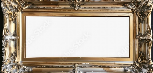 Antique gold frame with delicate scrollwork and rich embellishments