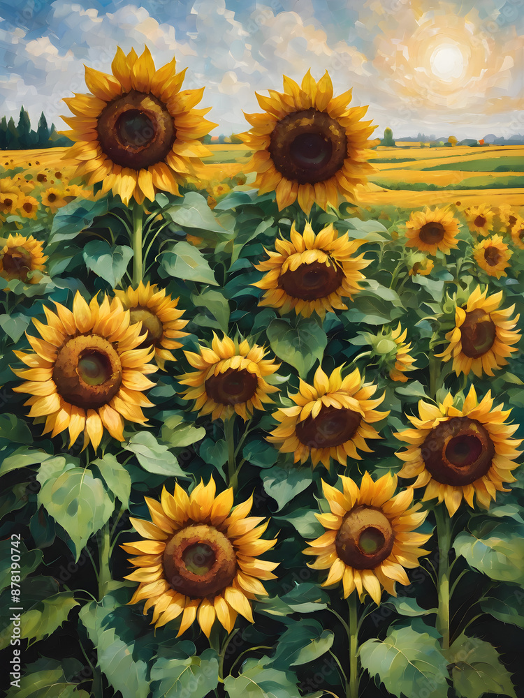 Obraz premium Sunflowers in a Field