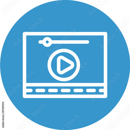 video Vector Line White Circles Multicolors