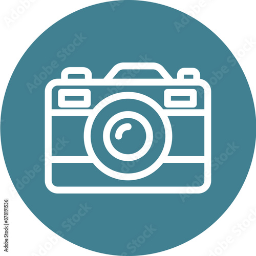 camera Vector Line White Circles Multicolors