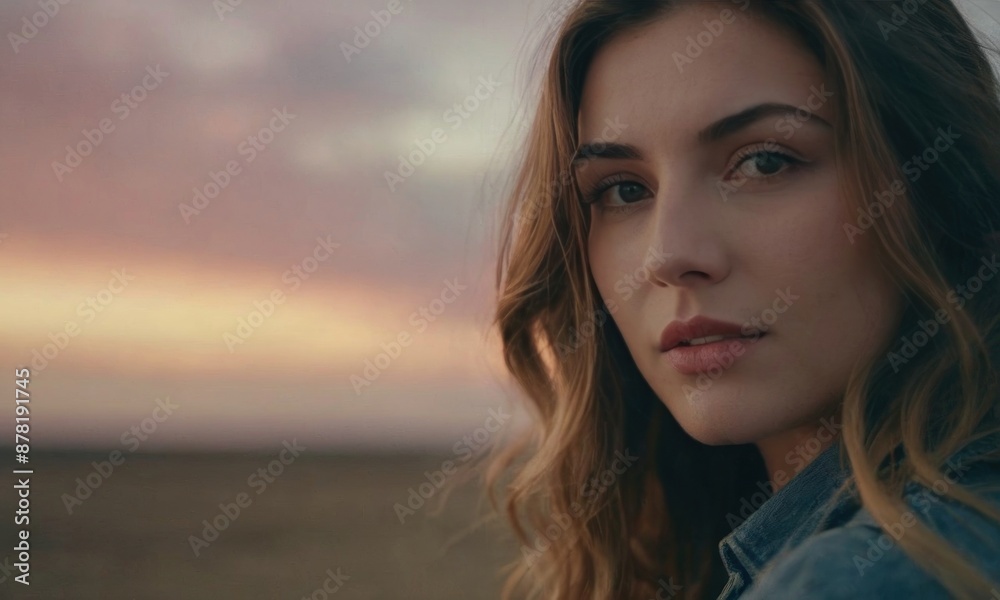 Beautiful young woman in love. Generative AI Beautiful young woman in love. Generative AI