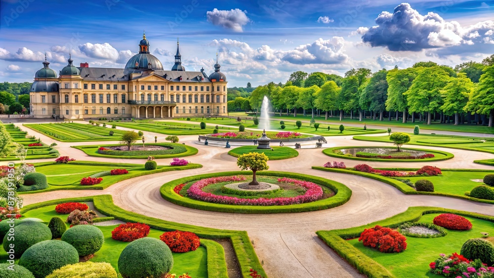 Beautiful gardens surrounding a grand palace in Hannover, Germany, Herrenhausen, Gardens, Palace, Hannover, Germany Beautiful gardens surrounding a grand palace in Hannover, Germany, Herrenhausen, Gardens, Palace, Hannover, Germany