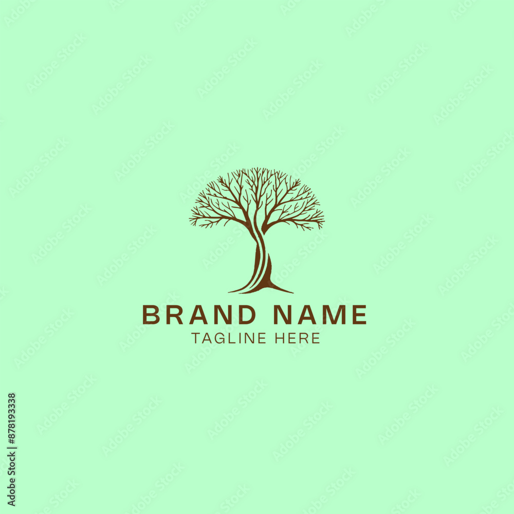 Obraz premium Tree logo design vector template. Nature logo design vector template. Nature logo design