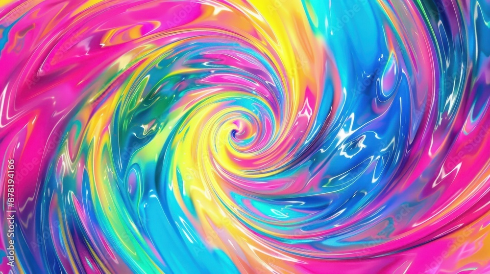 Abstract background with vibrant bright colors, featuring swirling patterns of neon pink, electric blue, bright yellow, and vivid green Abstract background with vibrant bright colors, featuring swirling patterns of neon pink, electric blue, bright yellow, and vivid green