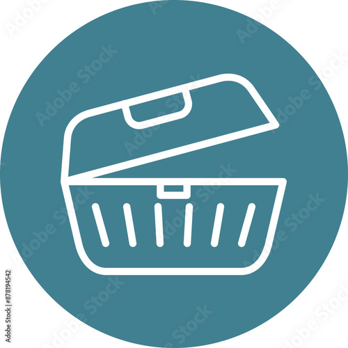 Disposable packaging Vector Line White Circles Multicolors