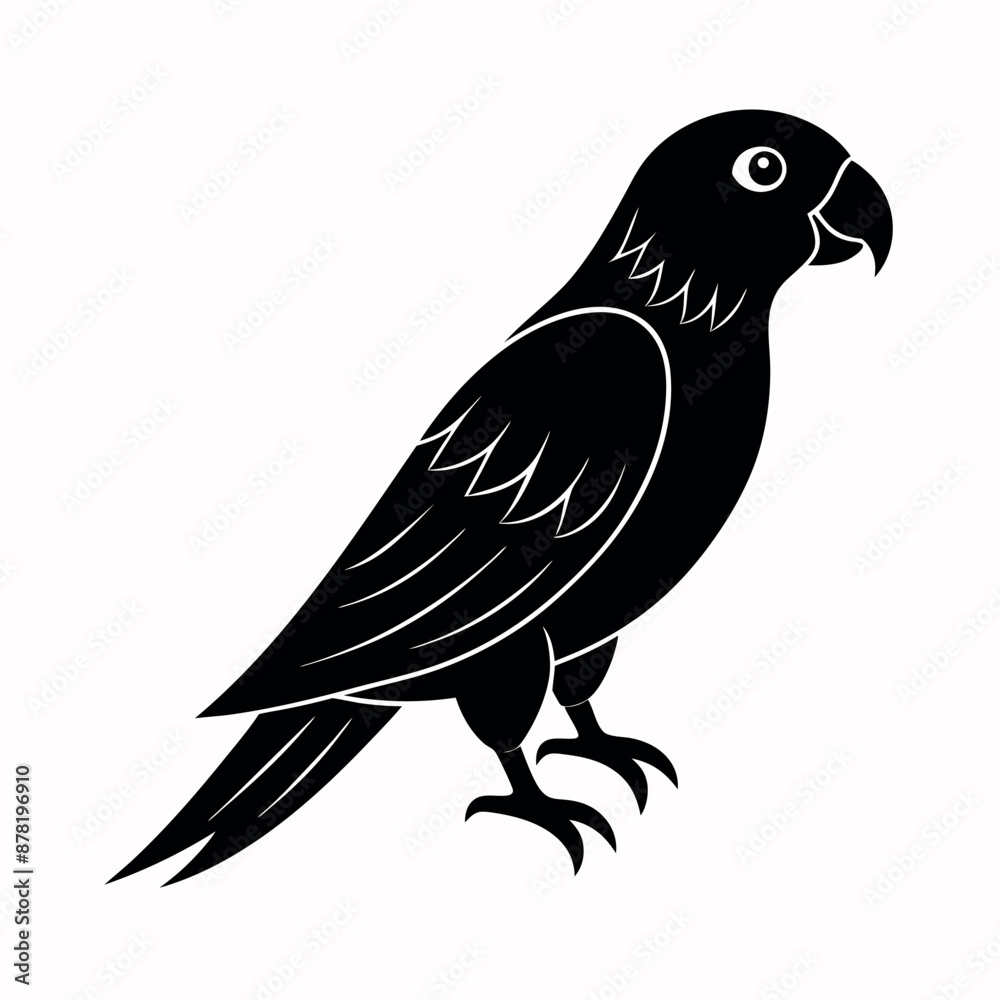 Simple Parrot silhouette vector illustration. Simple Parrot silhouette vector illustration.