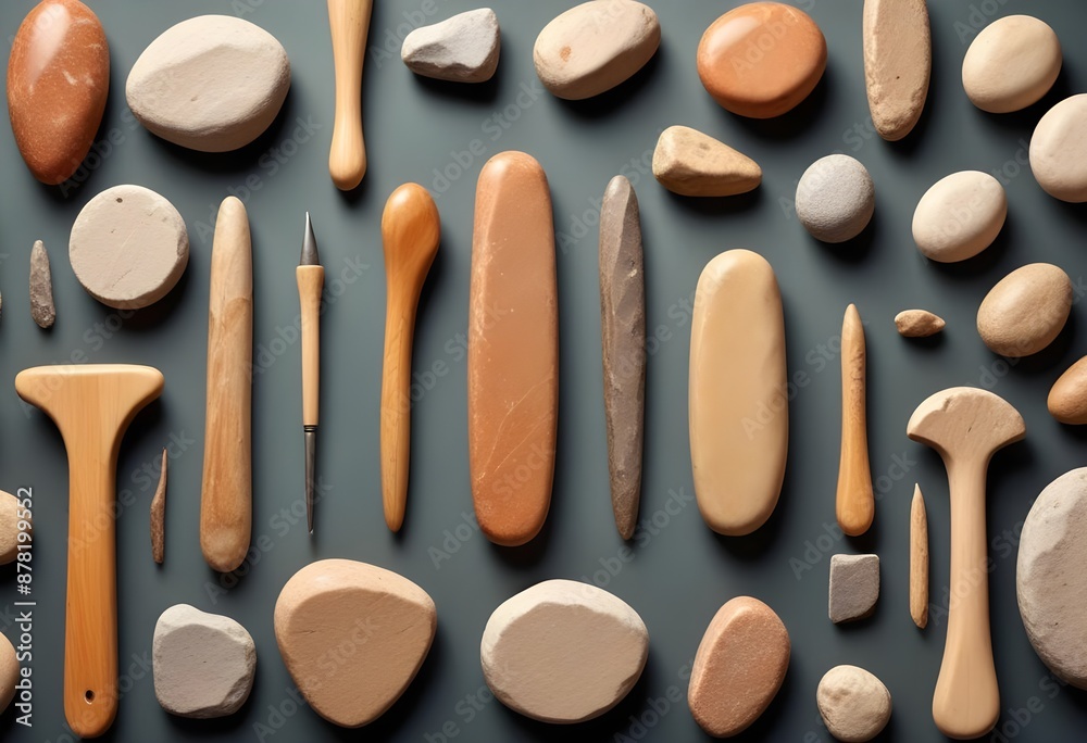 Tools from the Stone Age crafted from sturdy stones Tools from the Stone Age crafted from sturdy stones