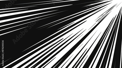 Speed lines backgrounds. Fast speed motion horizontal line manga effect, retro radial sun rays background. Comic magazine vector layouts. Dynamic movement for superhero fight, burst