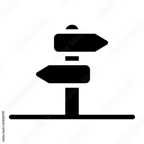 road sign glyph icon