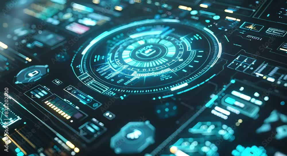 Advanced futuristic digital interface with holographic screens and interactive touch panels
Advanced futuristic digital interface with holographic screens and interactive touch panels