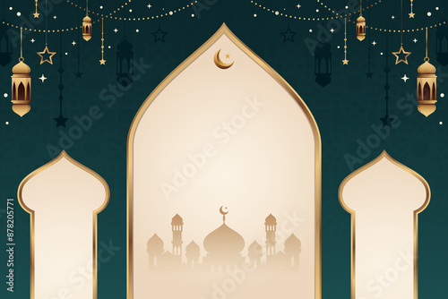 Photography Golden islam composition background