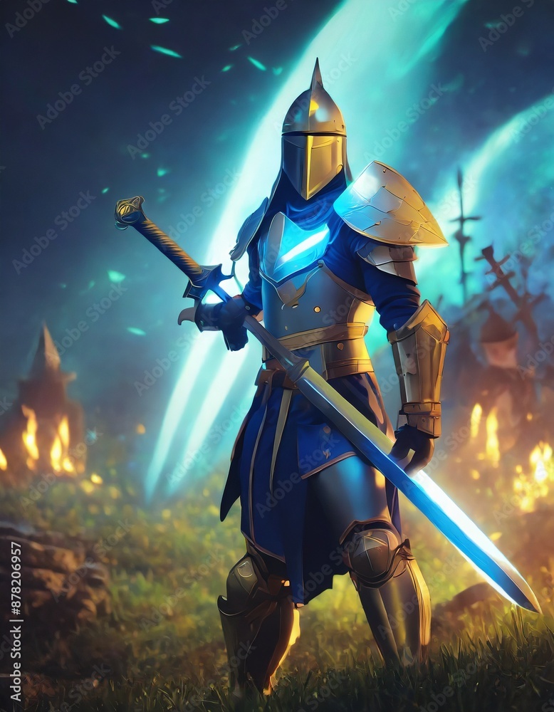 Fototapeta premium knight with sword