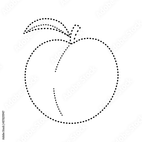 tracing nectarine illustration