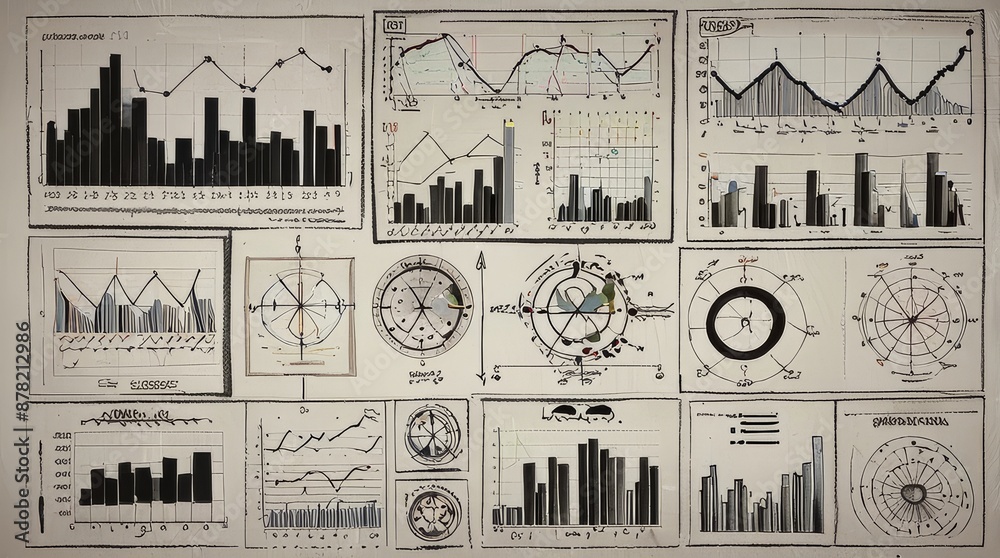 Obraz premium graphs and charts