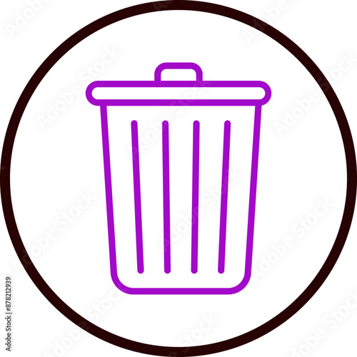 Delete Vector Line Purple Circle balck