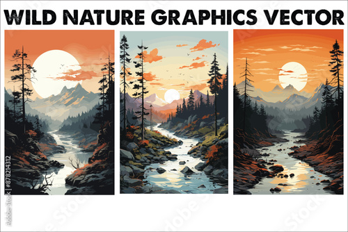 Wild Nature Art,
 Forest Vector, 
Wildlife Illustration, 
Jungle Design, 
Wilderness Graphic,
 Nature Vector, 
Animal Vector,
 Wild Animals Art, 
Mountain Vector,
 Adventure Illustration,
 Wildlife Sc photo