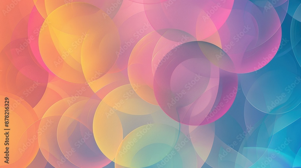 Abstract background with a pattern of overlapping circles in gradient colors Abstract background with a pattern of overlapping circles in gradient colors