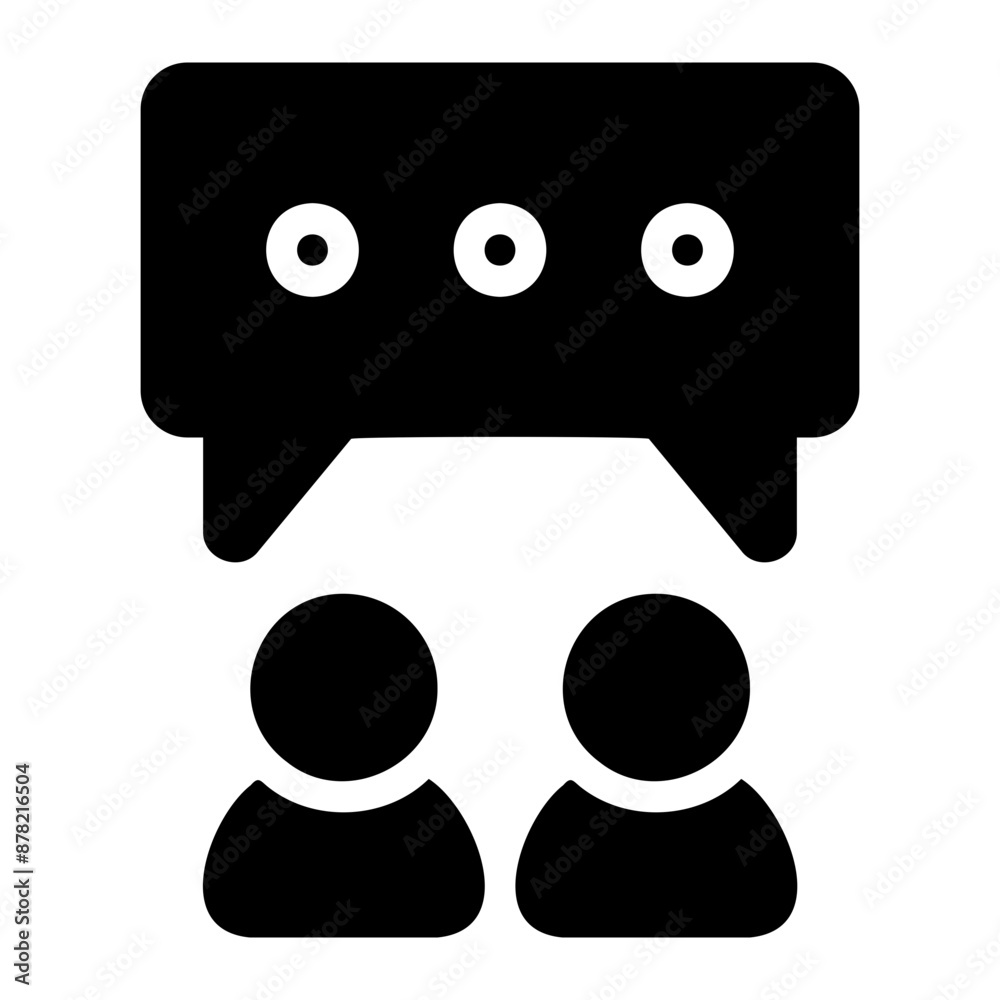 Naklejka premium communication glyph icon