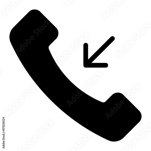 incoming call glyph icon