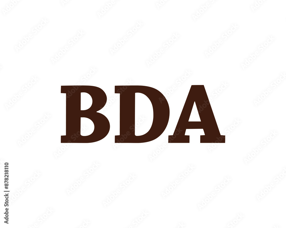 BDA logo design vector template. BDA logo design. BDA logo design vector template. BDA logo design.