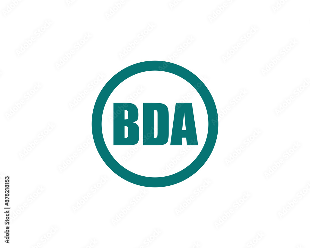 BDA logo design vector template. BDA logo design. BDA logo design vector template. BDA logo design.