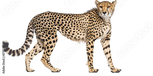Cheetah isolated on transparent or white background