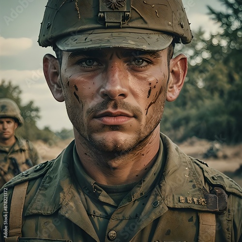 Portrait of a Soldier in Uniform