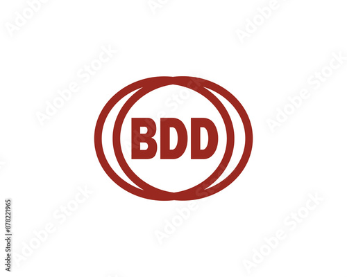 BDD logo design vector template. BDD logo design.