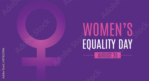 Women’s Equality Day background template. Holiday concept. background, banner, placard, card, and poster design template 