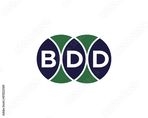 BDD logo design vector template. BDD logo design.