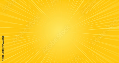 abstract background sunburst yellow orange pop art cartoon, Vector illustration, starburst. 