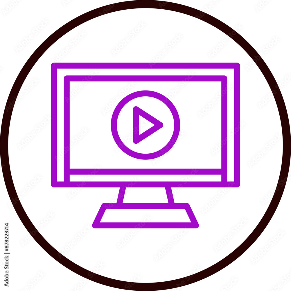 Playbutton Vector Line Purple Circle black Playbutton Vector Line Purple Circle black