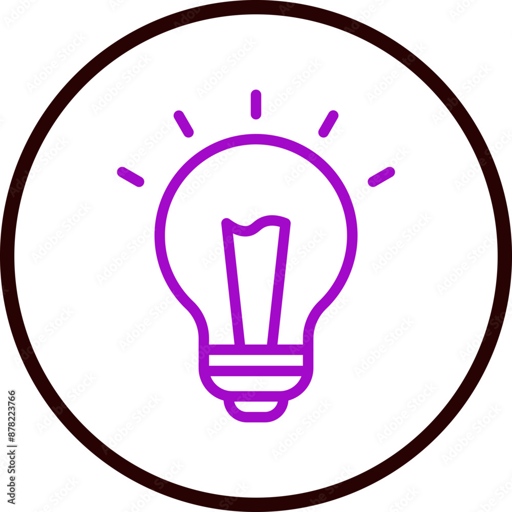 Idea Vector Line Purple Circle black Idea Vector Line Purple Circle black