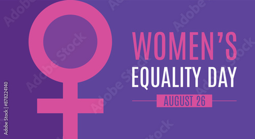 Women’s Equality Day background template. Holiday concept. background, banner, placard, card, and poster design template 