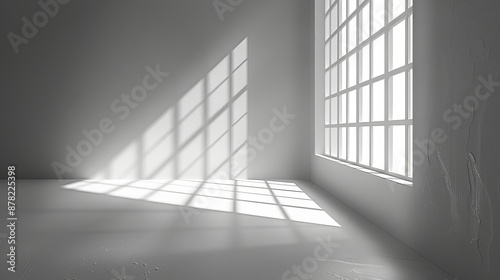 Sunlight Through Window in White Room © OlScher