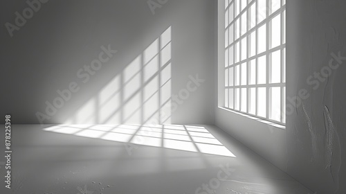 Sunlight Through Window in White Room