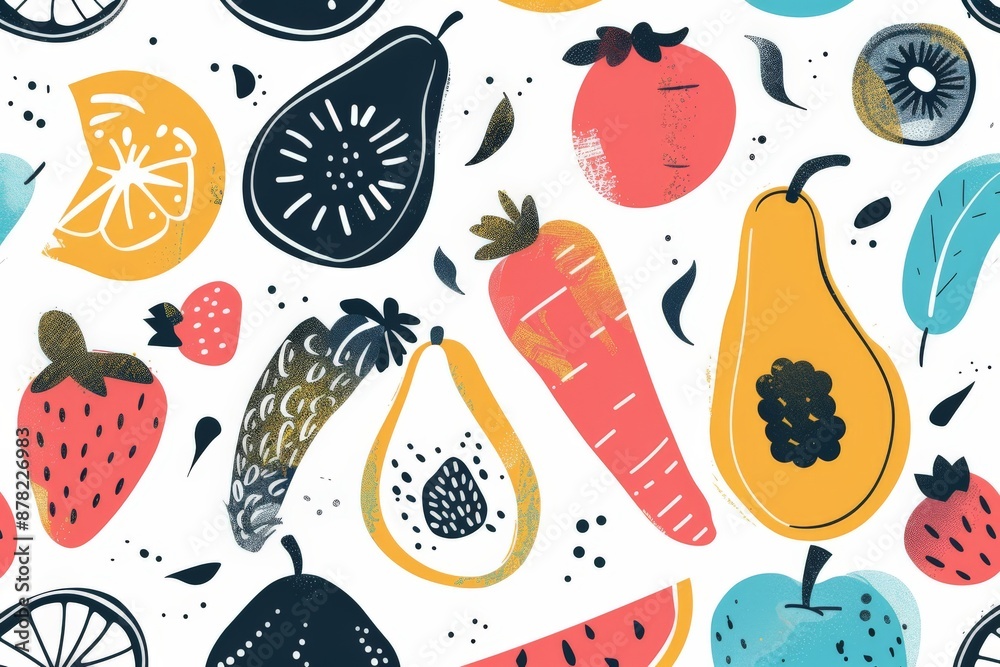 fruit and vegetable illustrations fruit and vegetable illustrations