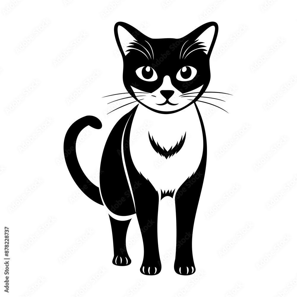 Cat Silhouette in Various Poses Cat Silhouette in Various Poses