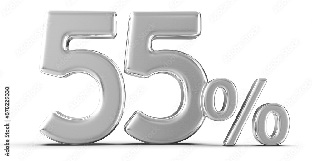 55 Percent Off Sale Gold Number 3D 55 Percent Off Sale Gold Number 3D