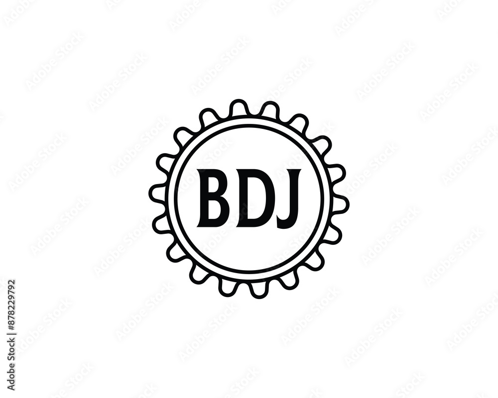 BDJ logo design vector template. BDJ logo design. BDJ logo design vector template. BDJ logo design.