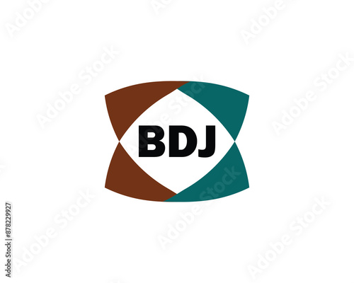 BDJ logo design vector template. BDJ logo design. photo