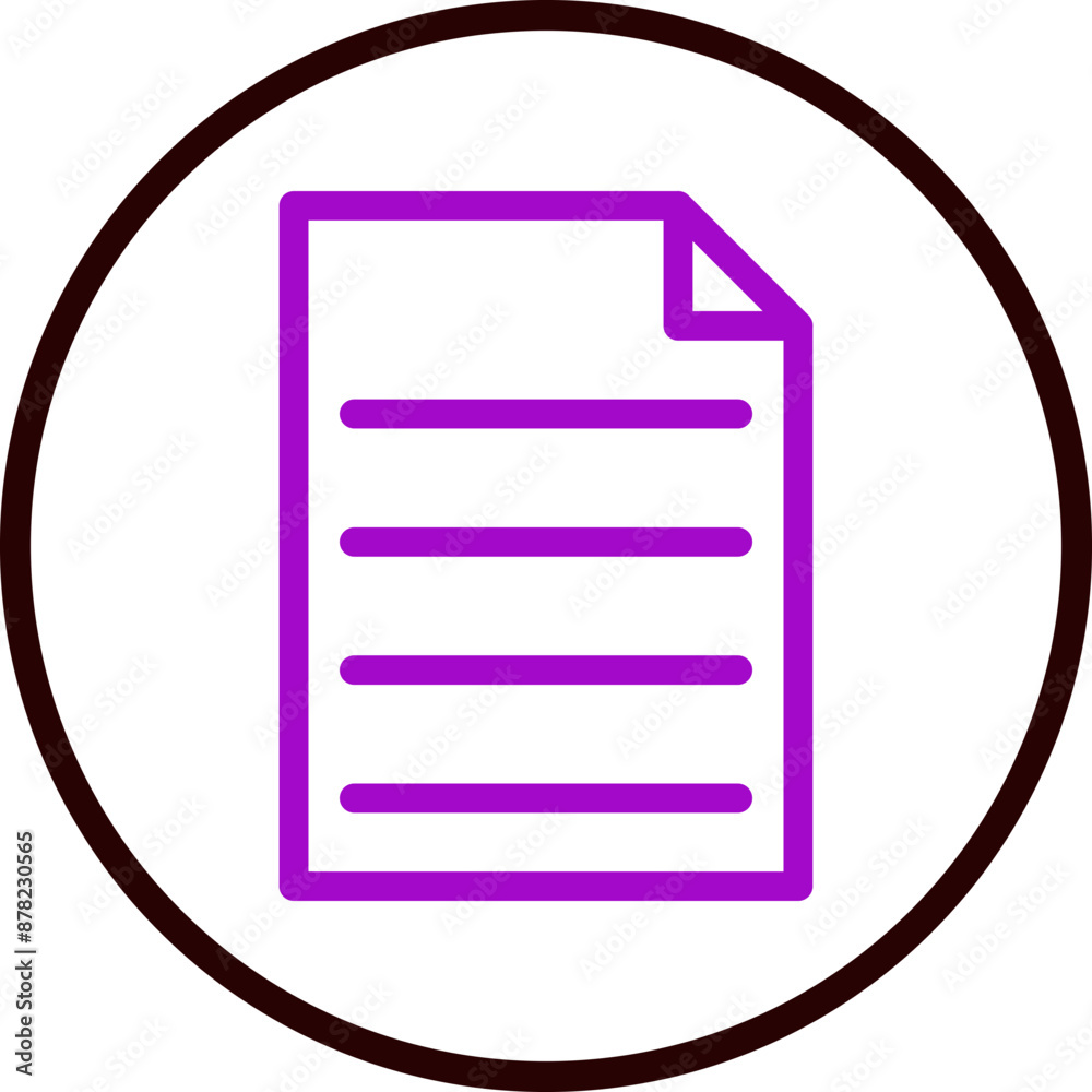 Document Vector Line Purple Circle black Document Vector Line Purple Circle black
