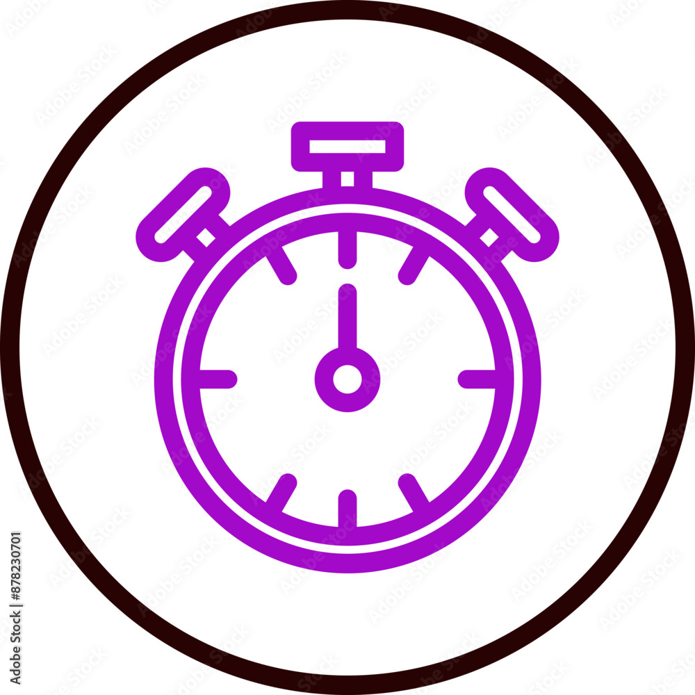 Timer Vector Line Purple Circle black Timer Vector Line Purple Circle black