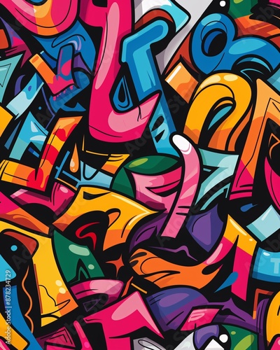 Wallpaper Mural Graffiti colorful poster Torontodigital.ca