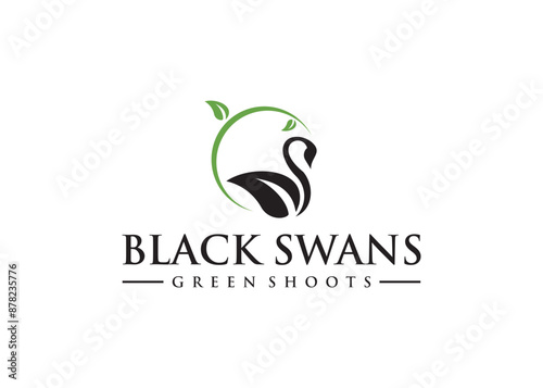 Swan creative animal logo design