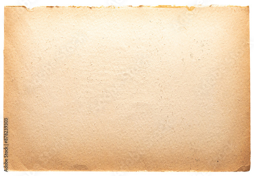 old paper texture background with vintage retro look, transparent png with empty paper sheet as backdrop for text and paper overlay effect