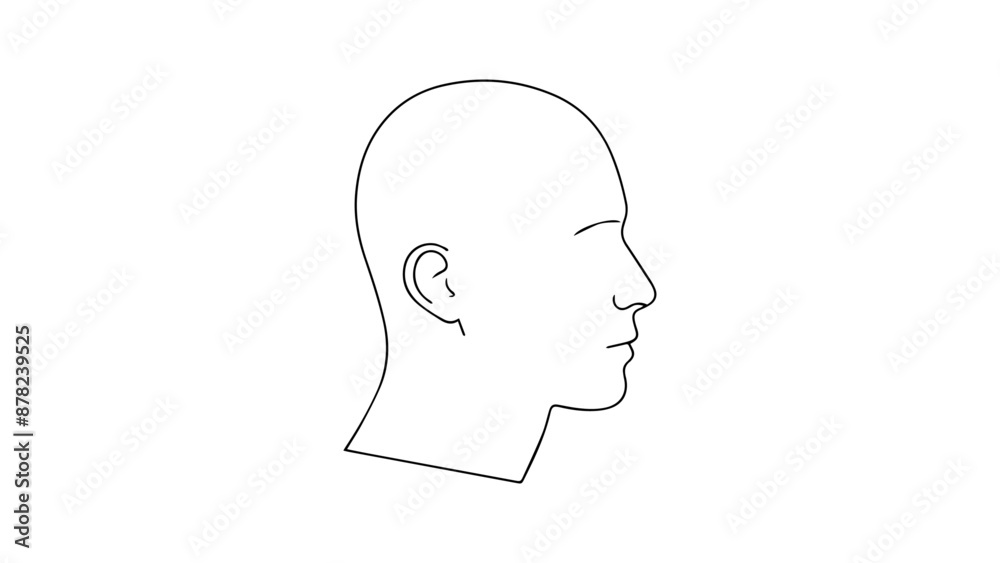 silhouette of a person, simple outline of a person without eye in vector silhouette of a person, simple outline of a person without eye in vector